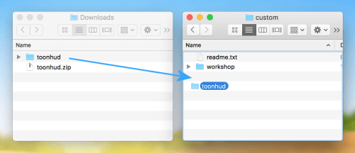 Move toonhud folder to custom folder